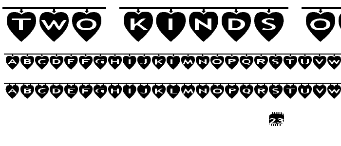 Zone23_Two Kinds of Love III font